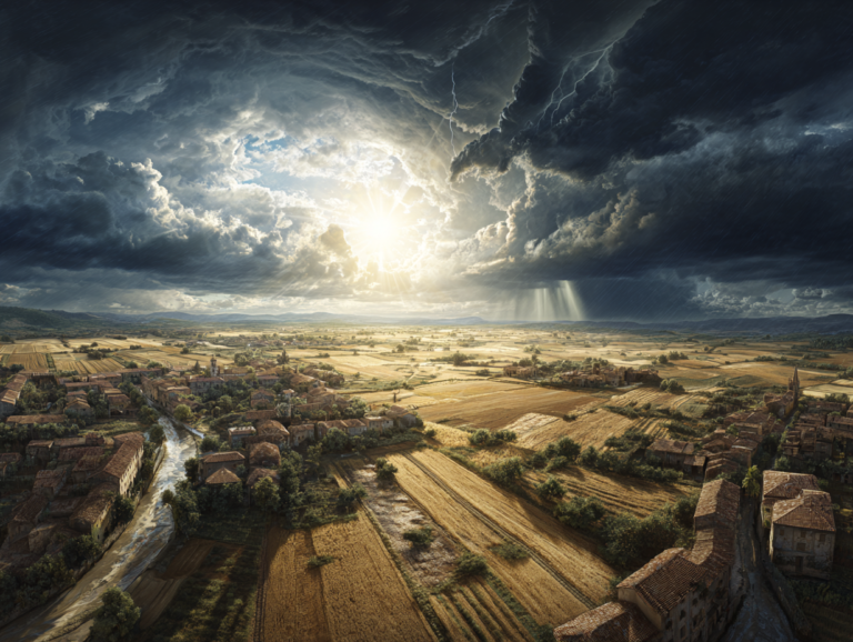 A dramatic European summer landscape