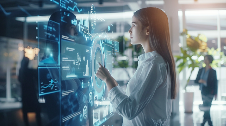 A modern, futuristic customer service experience
