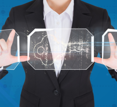 A person using futuristic technology