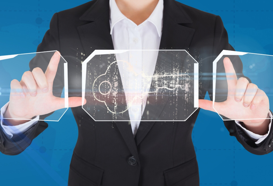 A person using futuristic technology